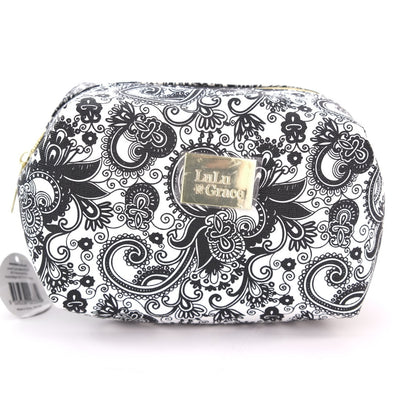 LuLu Grace Black & White Small Luxe Cosmetic Bag