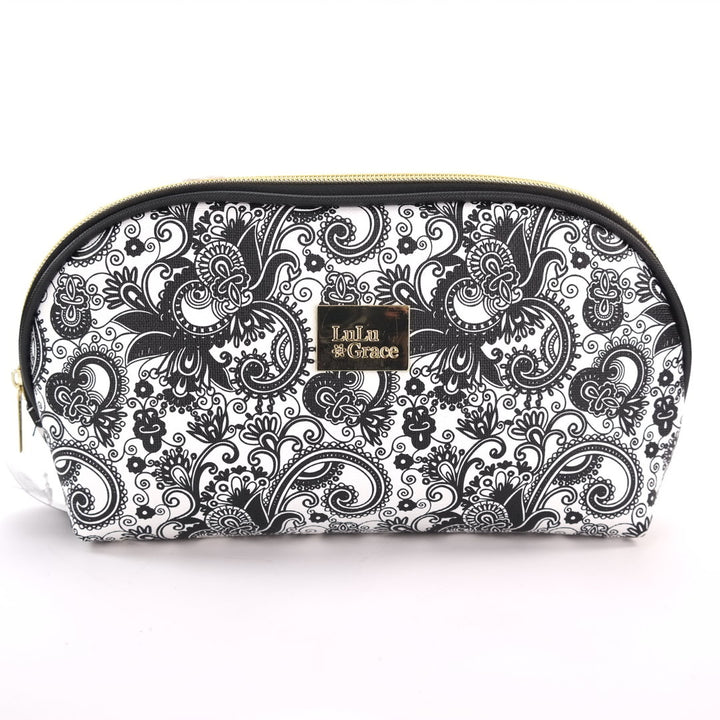 LuLu Grace Black & White Luxe Cosmetic Bag
