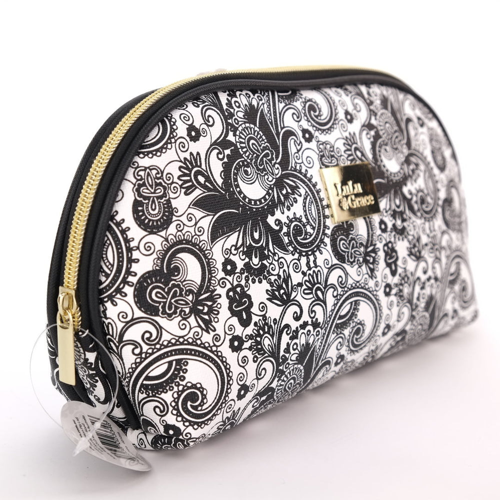 LuLu Grace Black & White Luxe Cosmetic Bag
