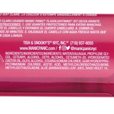    Manic Panic Hot Hot Pink Amplified Semi-Permanent Hair Colour Dye Ingredients