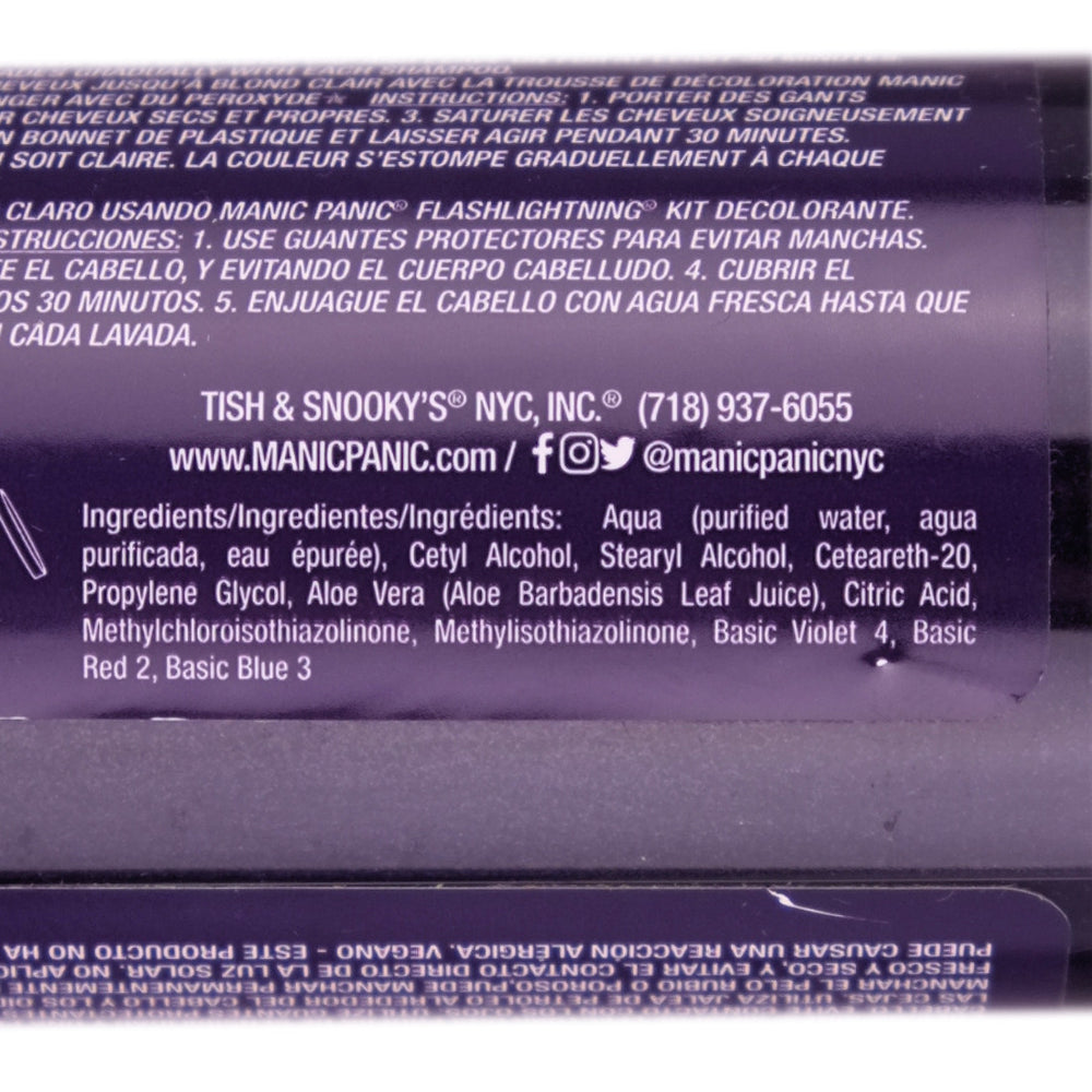    Manic Panic Purple Haze Amplified Semi-Permanent Hair Colour Dye Ingredients