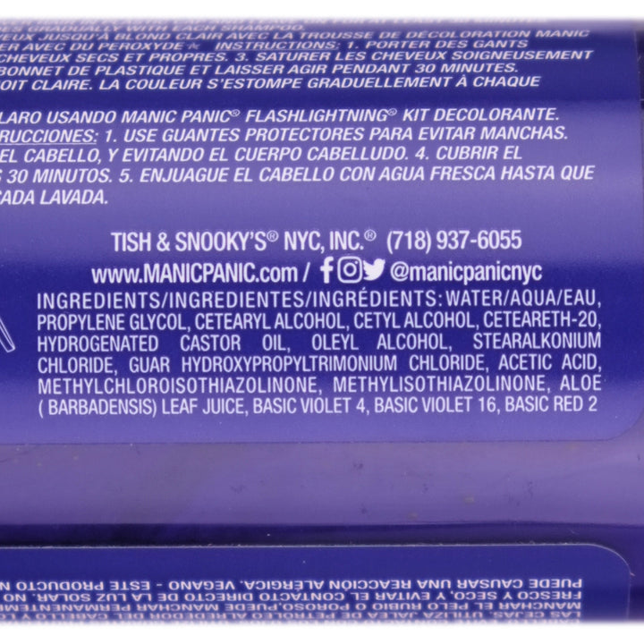 Manic Panic Ultra Violet Amplified Semi-Permanent Hair Colour Ingredients