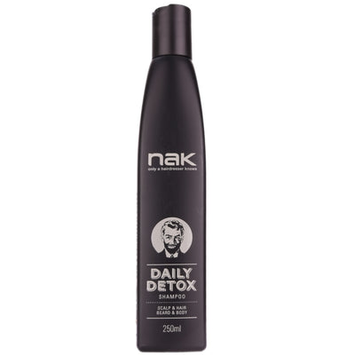 Nak Daily Detox Shampoo is a great shampoo to start fresh, and detoxify scalp and hair, beard and body.