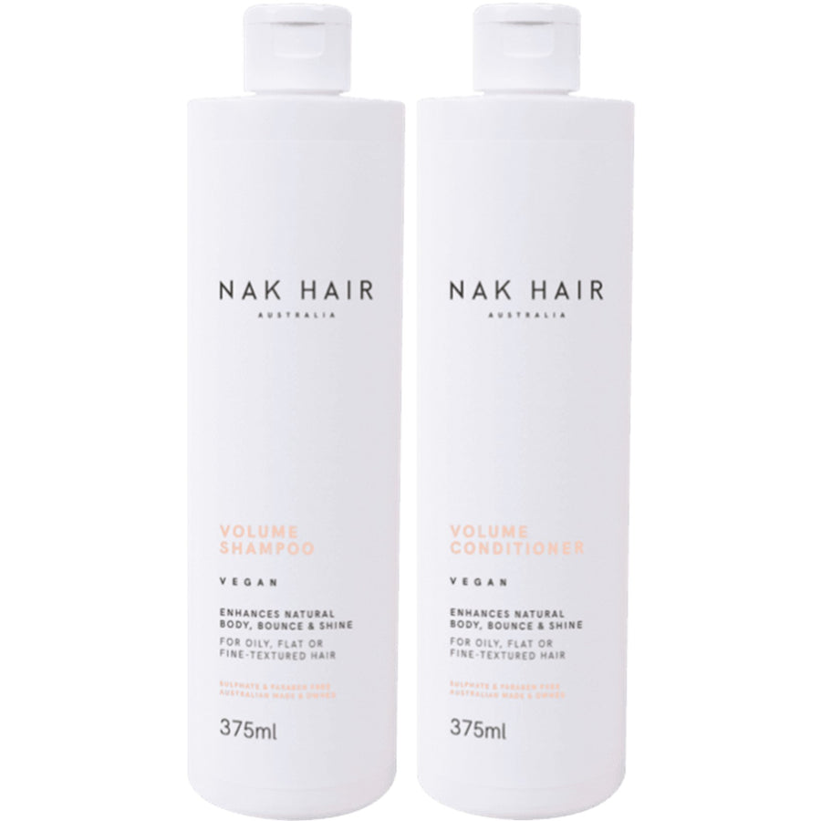 Nak Hair Volume Shampoo and Conditioner are a perfect combo to provide a weightless cleanser & conditioner designed to enhance natural body, bounce and shine.