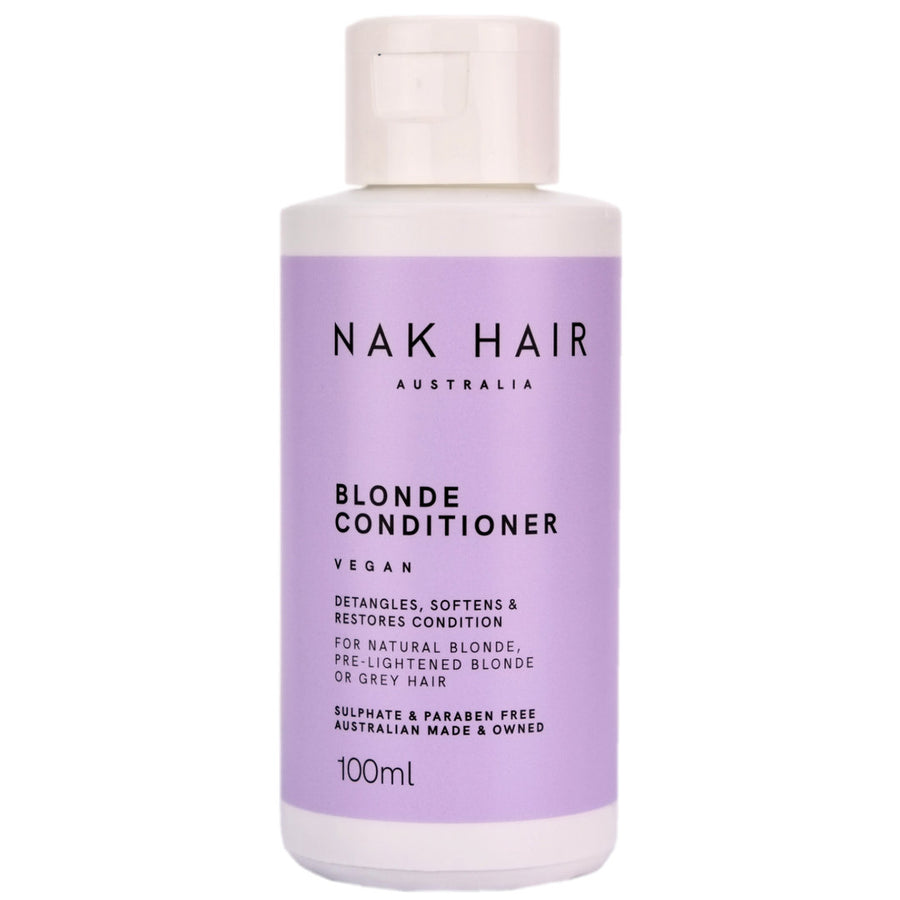 Nak Hair Blonde Conditioner 100ml to detangle, soften and restore hair condition for natural blonde, pre-lightened blonde and grey hair.