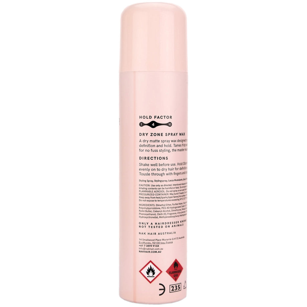 Nak Hair Dry Zone Matte Spray Wax 140g
