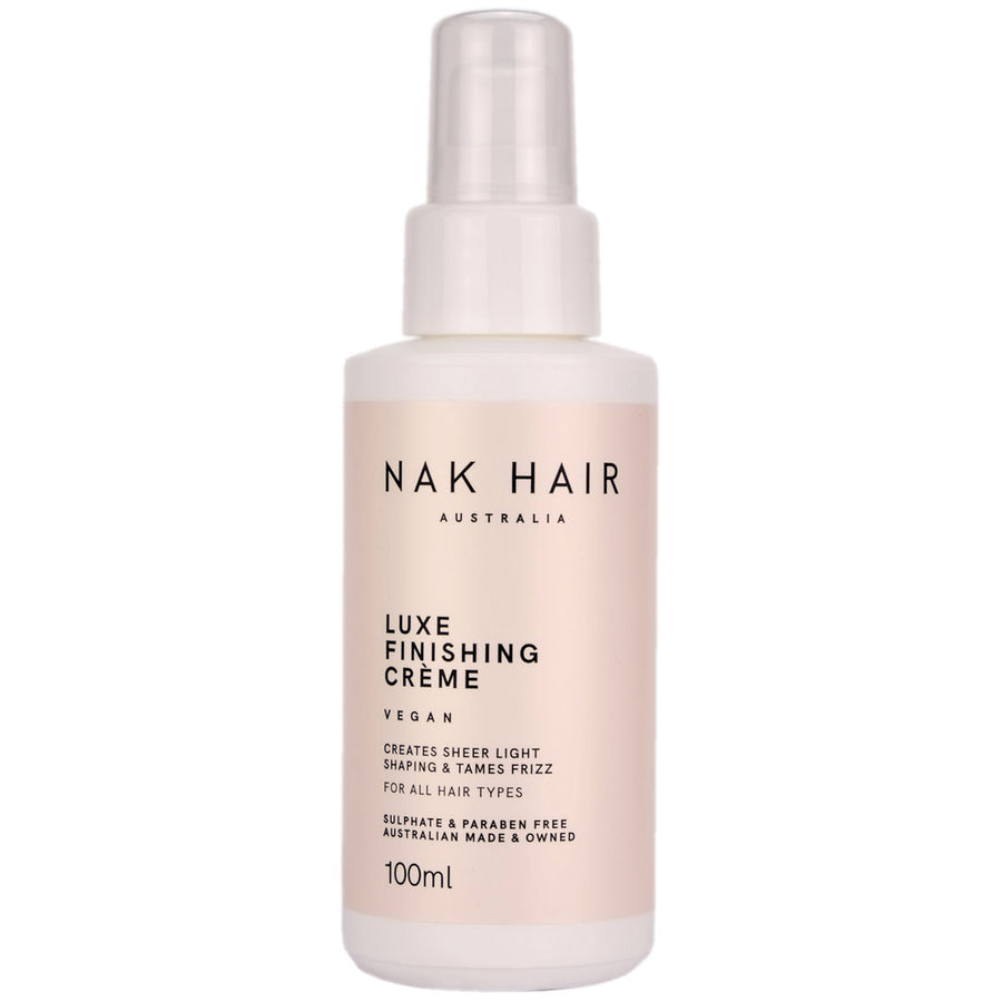 Nak Hair Luxe Finishing Creme helps to create sheer light shaping and tame the frizz, leaving hair with a nude, softly tousled look.