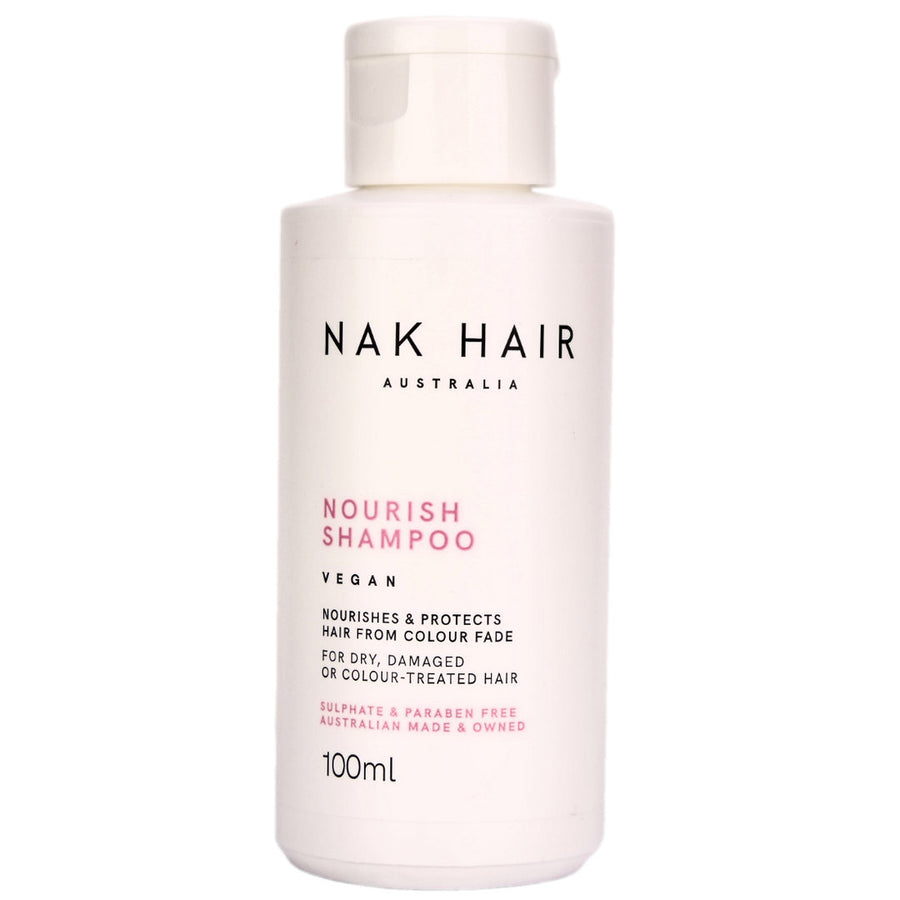 Nak Hair Nourish Shampoo 100ml helps to nourish colour-treated hair and protect hair from colour fade.