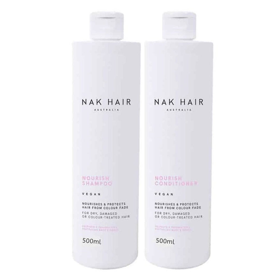 Nak Hair Nourish Shampoo and Conditioner in a Limited Edition 500ml Duo is your perfect combo to nourish and protect dry, damaged hair.