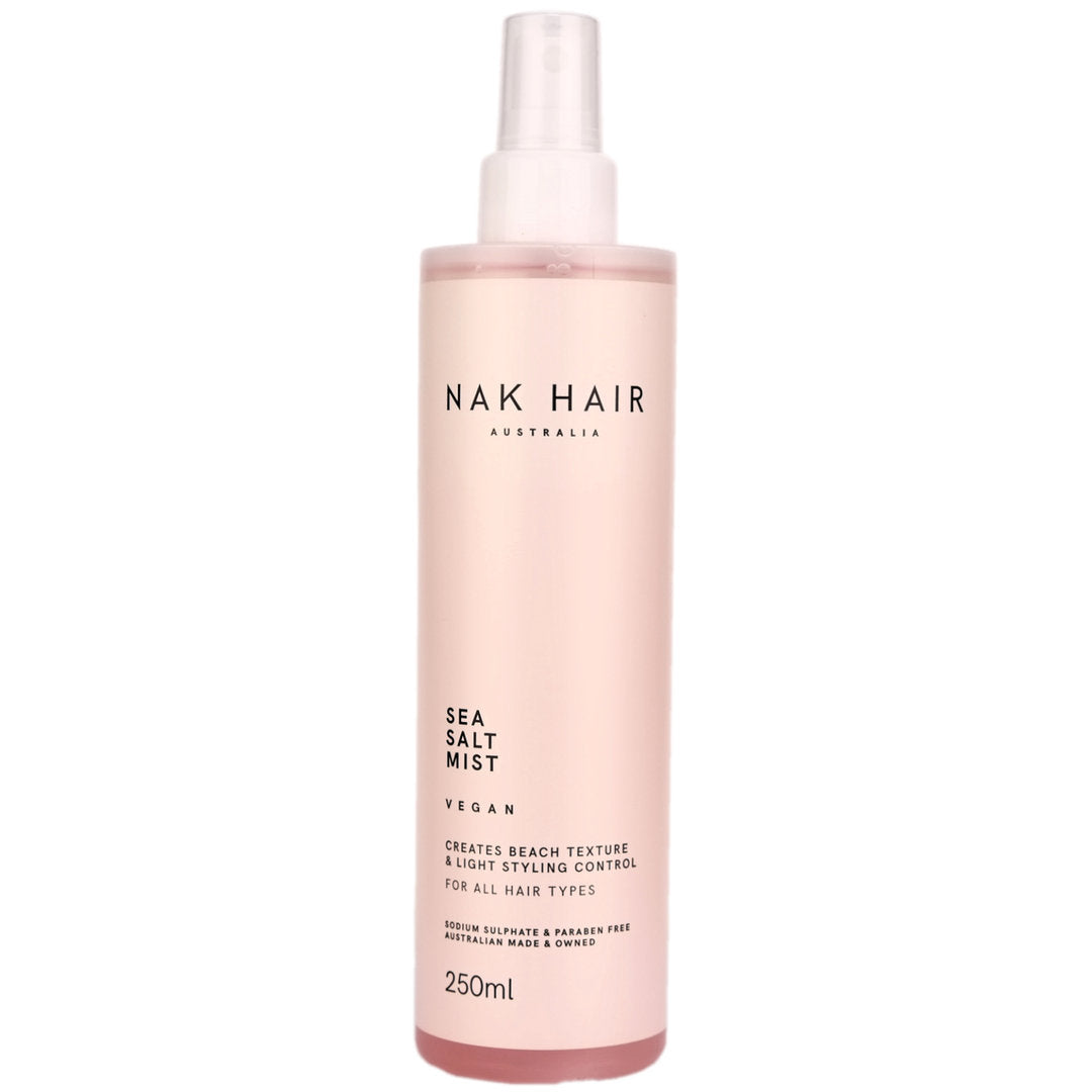 Nak Hair Sea Salt Mist Spray helps to create beach texture and light styling control.