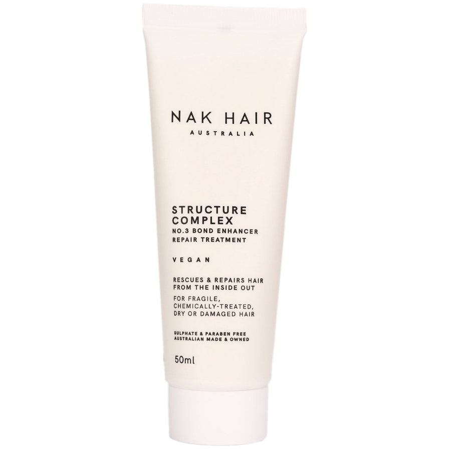 Nak Structure complex No.3 Bond Enhancer Repair Treatment to rescue and repair hair from inside out from hair that is fragile, chemically treated, dry or damaged.