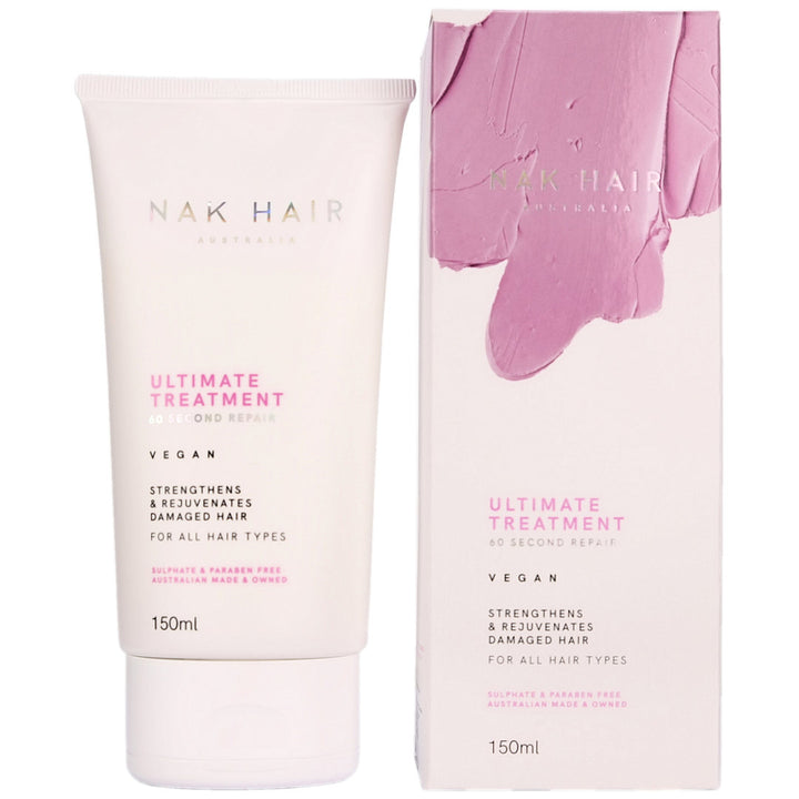 NAK Ultimate Treatment is a strengthening treatment designed to rejuvenate hair in 60 seconds.