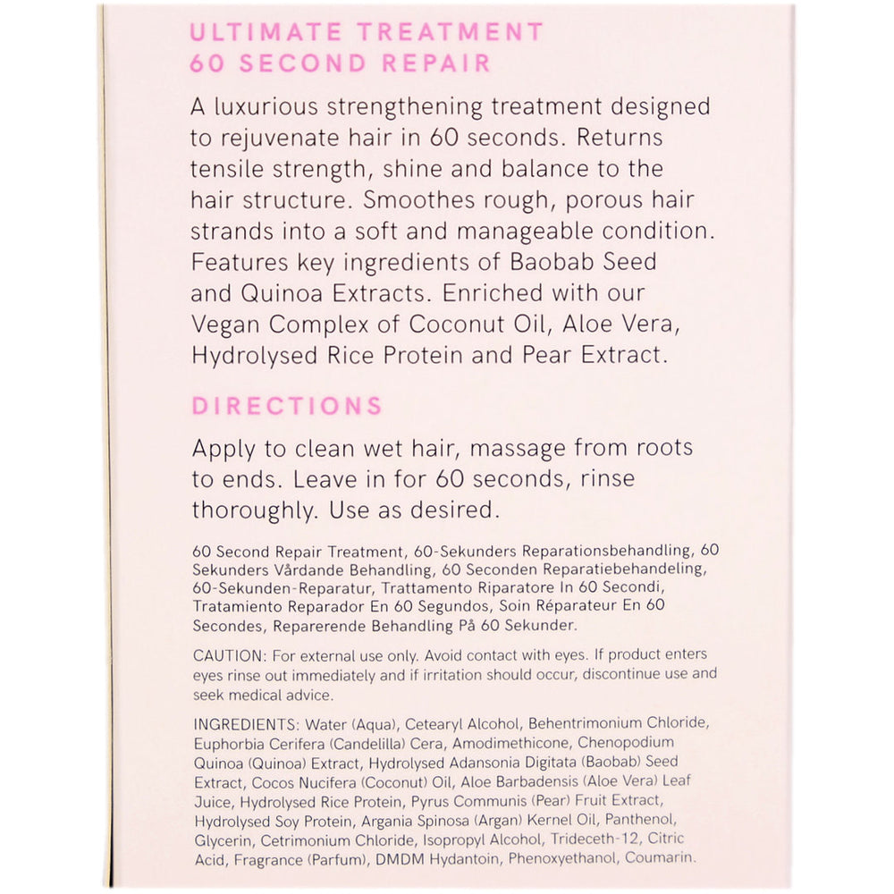 Nak Hair Ultimate Treatment 60 Second Repair 150ml
