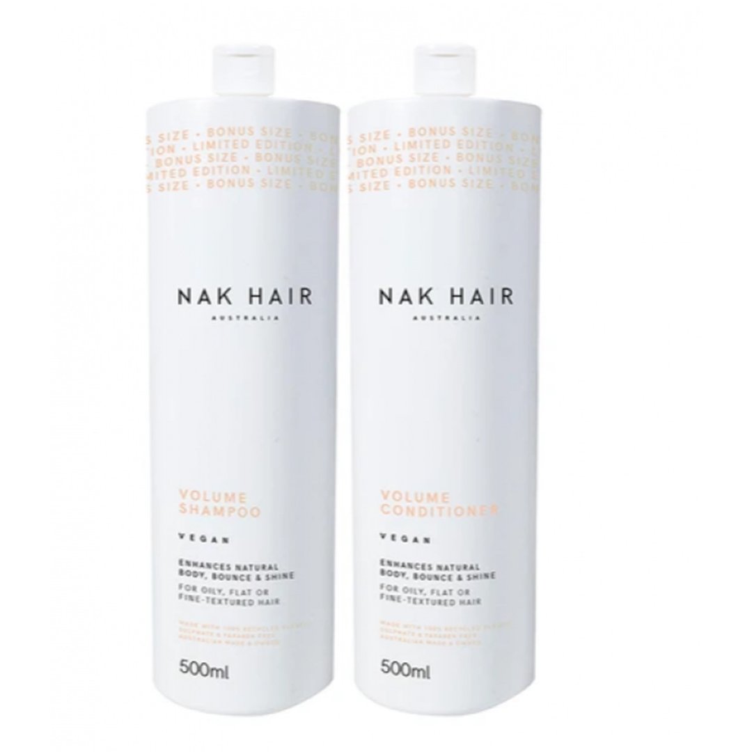 Nak Hair Hydrate Shampoo and Conditioner in a Limited Edition 500ml Duo are a perfect combo to provide a weightless cleanser & conditioner designed to enhance natural body, bounce and shine.