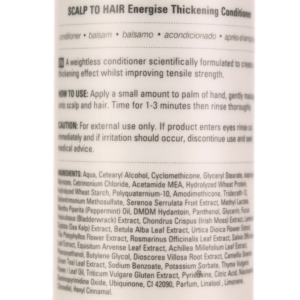 Nak Scalp To Hair Energise Thickening Conditioner 250ml