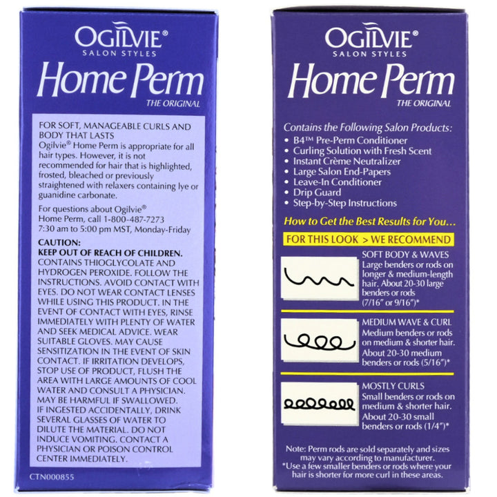 Ogilvie Salon Styles Home Perm Kit for Color Treated Hair