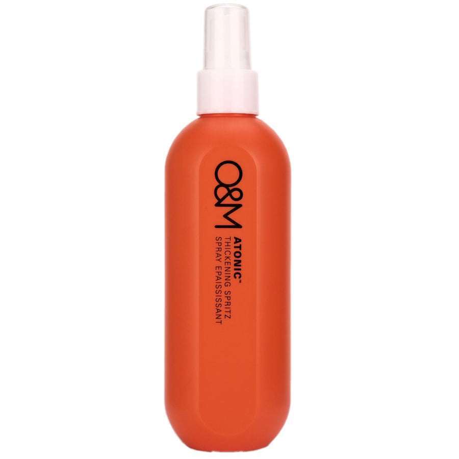 O&M Atonic Thickening Spritz will help protect hair from oxidization and sun damage, whilst proteins will deeply infuse the hair shaft, and create thickness and body.