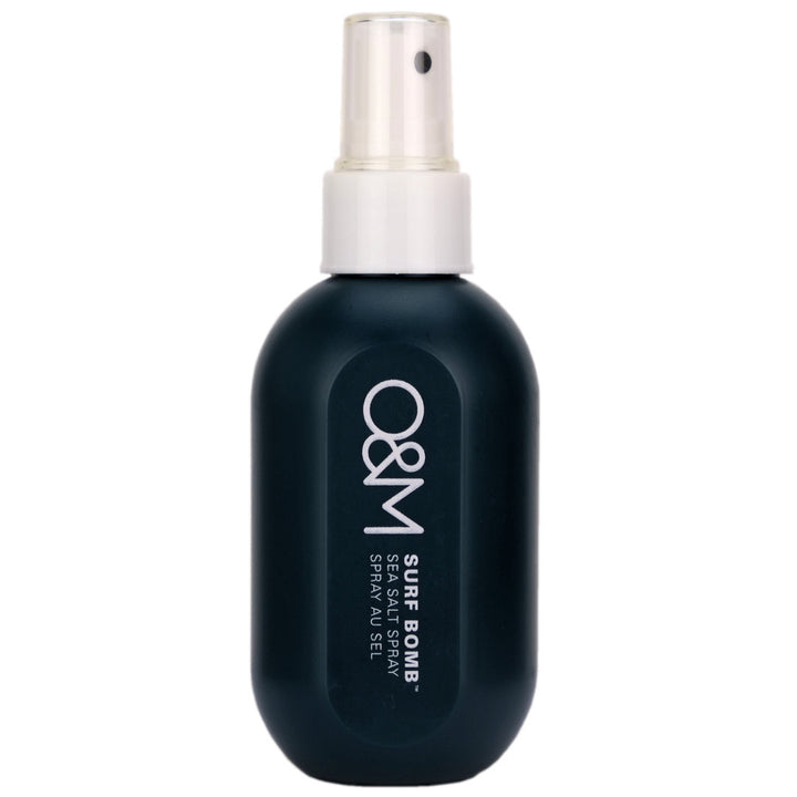 O&M Surf Bomb Sea Salt Spray helps texture your hair for a messed up look.