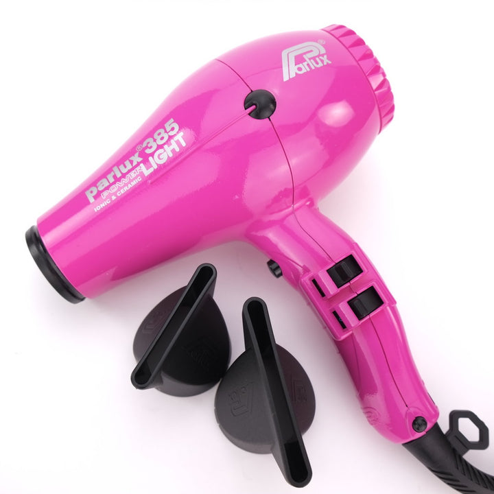 Parlux 385 Power Light Fushia Hair Dryer are Italian-made salon quality hair dryers that are designed to go all day, which is why they are found in leading hairdressing salons around the world.