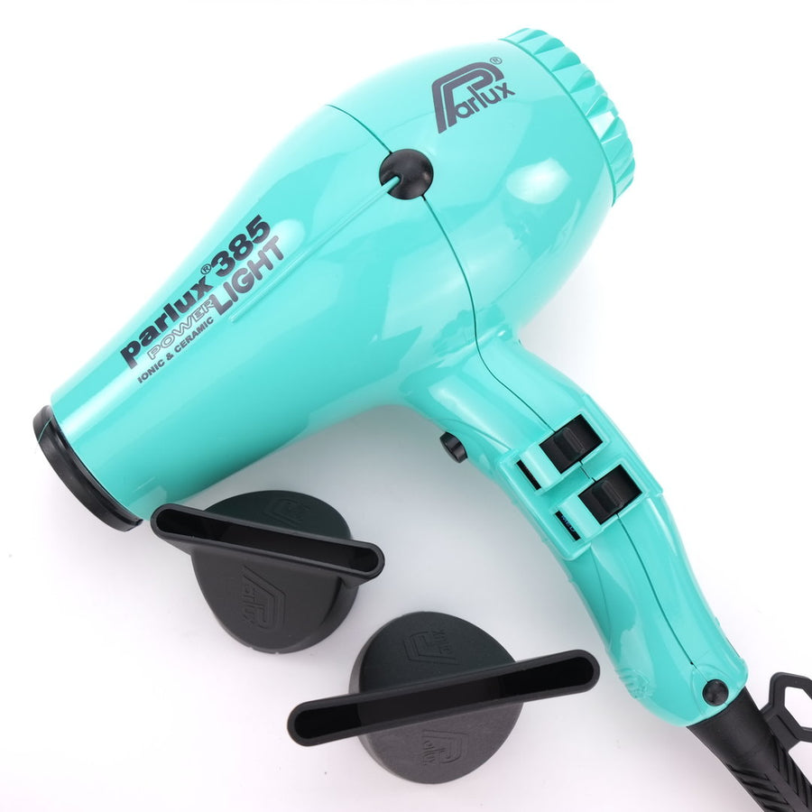 Parlux 385 Power Light Aquamarine Hair Dryer are Italian-made salon quality hair dryers that are designed to go all day, which is why they are found in leading hairdressing salons around the world.