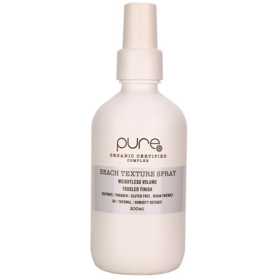 Pure Beach Texture Spray helps to create messy and undone styles and beach waves.