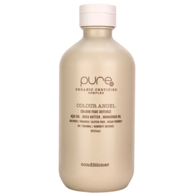 Pure Colour Angle Conditioner provides anti-fade support to colour treated hair, while providing moisture and shine.