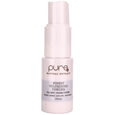 Pure Finest Volumising Powder helps create full body with flexible, invisible, natural looking texture.