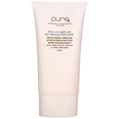 Pure Fusion Complex Bond Repair Treatment helps to rebuild chemically damaged hair.