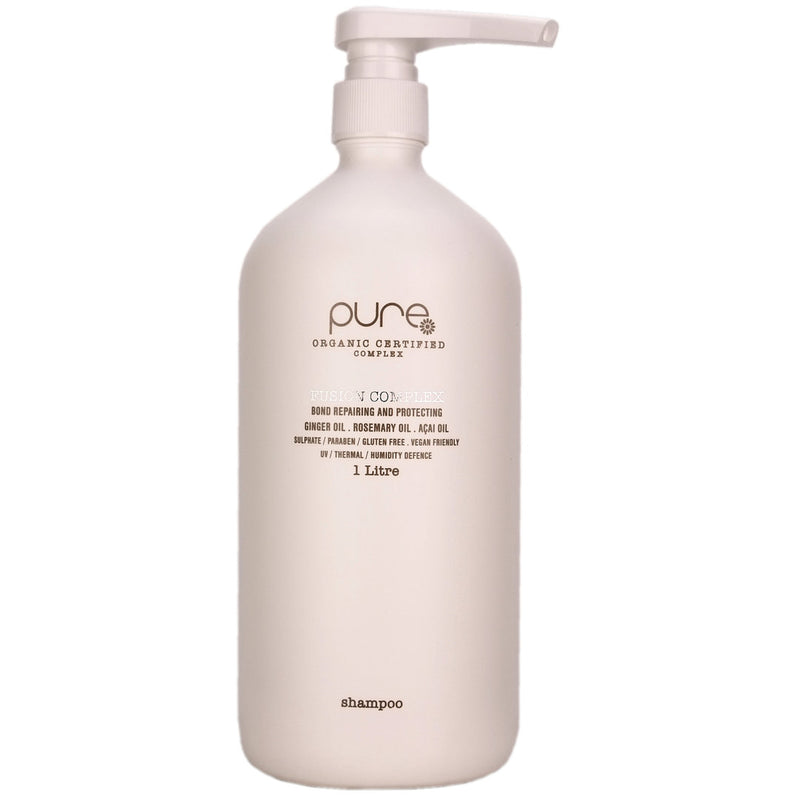 Pure Fusion Complex Shampoo helps to protect, strengthen and repair damaged to hair caused by processing chemical salon services.