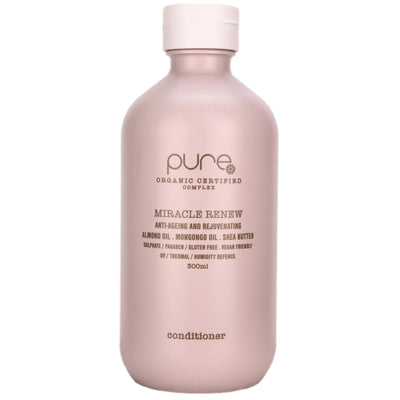 Pure Miracle Renew Conditioner helps restore hair that is stressed from the elements of heat styling, chemical services and water errosion.
