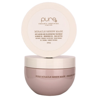 Pure Miracle Renew Mask helps to restore hair that is stressed from exposure to elements like chemical services, heat styling and water erosion.