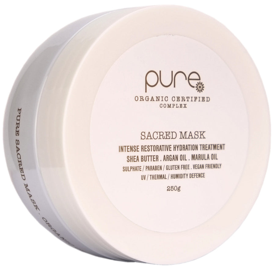 Pure Sacred Mask Treatment helps to repair, soften and shine all hair types.