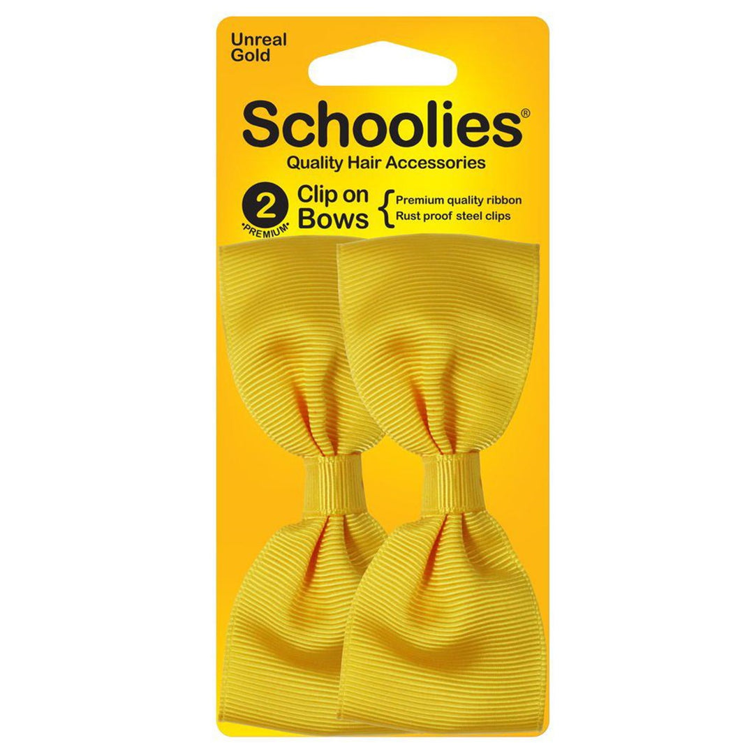 Schoolies Clip on Bows 2pc in Various Colours