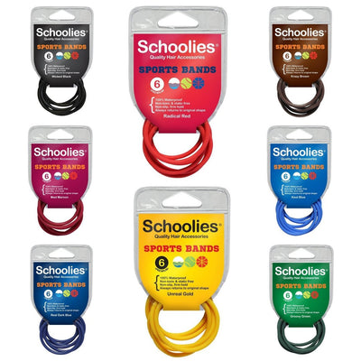Schoolies Sports Bands 6pc in Various Colours
