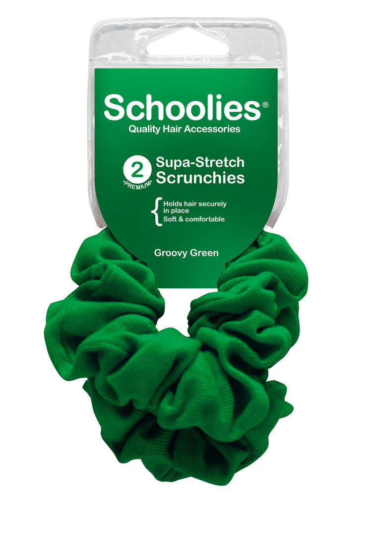 Schoolies Supa-Stretch Scrunchies 2pc Various Colours
