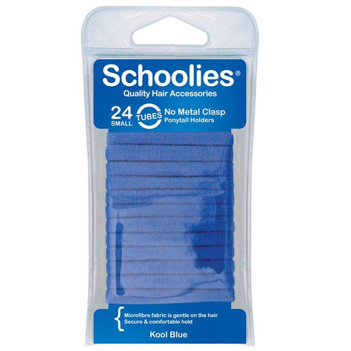 Schoolies Tubes Ponytail Holders 24pc in Various Colours
