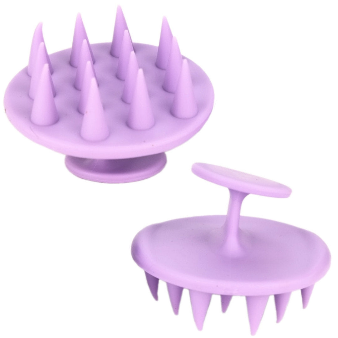Scalp Hair Shampoo Massage Silicone Brush Purple