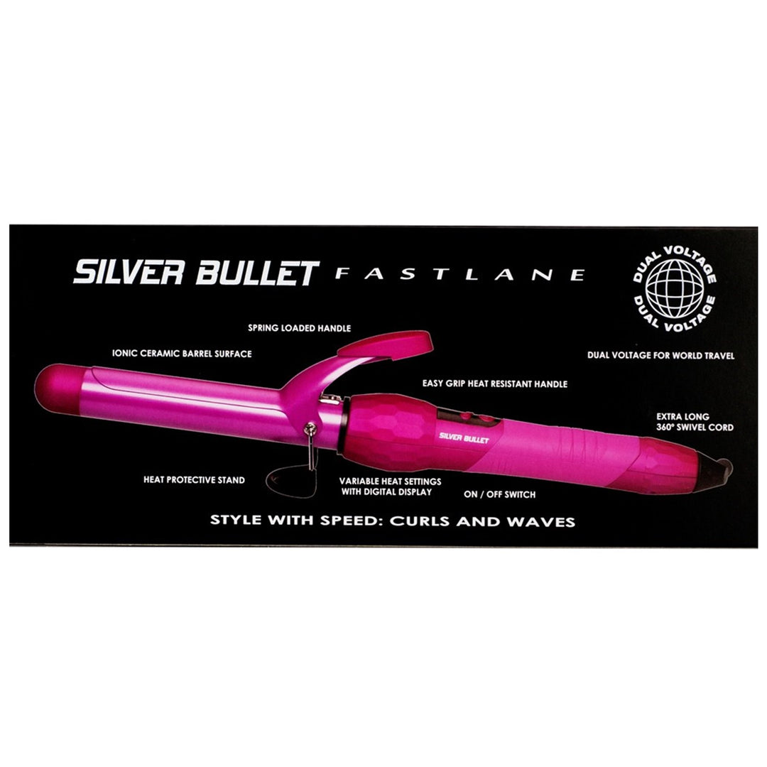Silver Bullet Fastlane Pink Ceramic Curling Iron