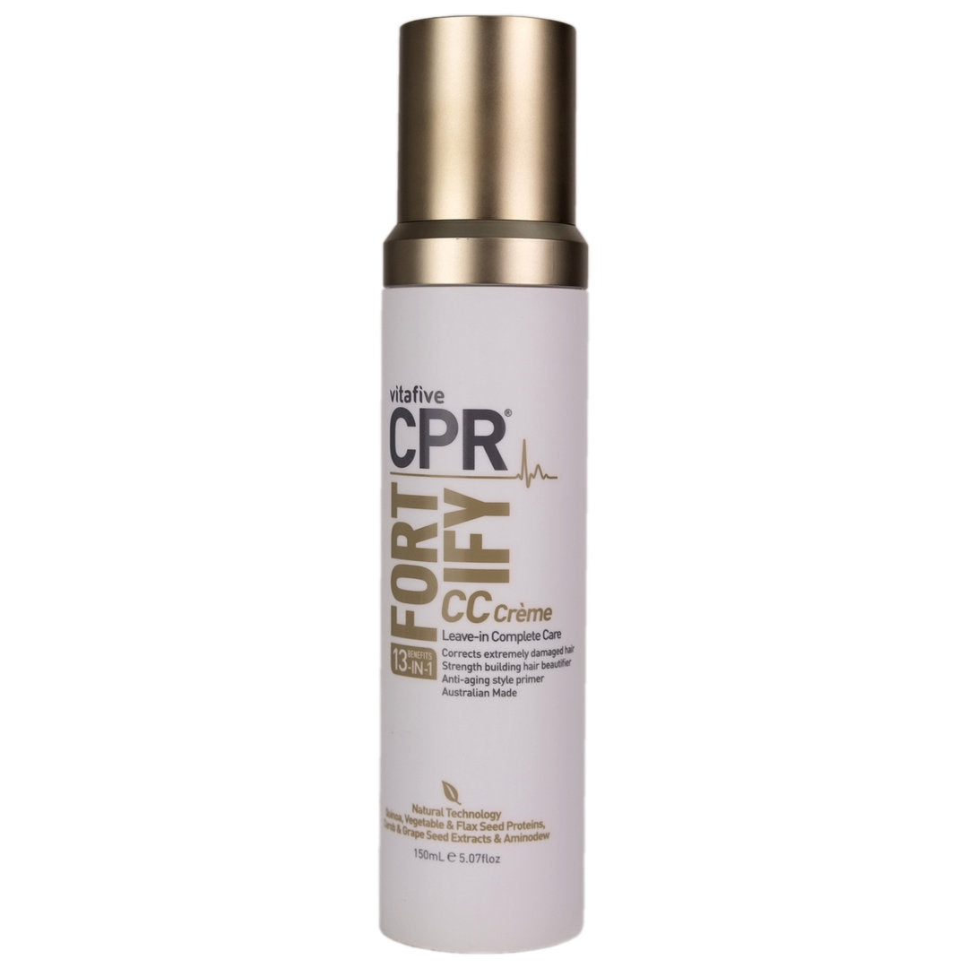 CPR Fortify CC Creme is a leave-in treatment for correcting extreme damage of the Cuticle, Cell Membrane Complex and Cortex.