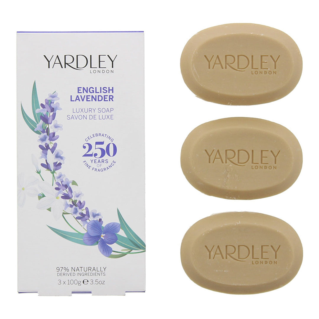 Yardley London ENGLISH LAVENDER Luxury Soap 100g - 3 Pack