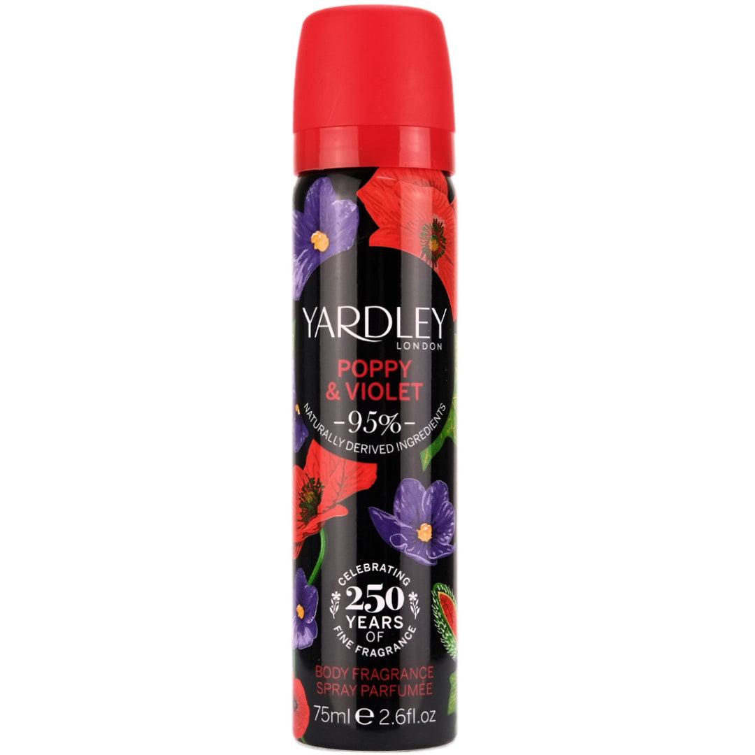 Yardley London Poppy and Violet Body Fragrance Spray 75ml