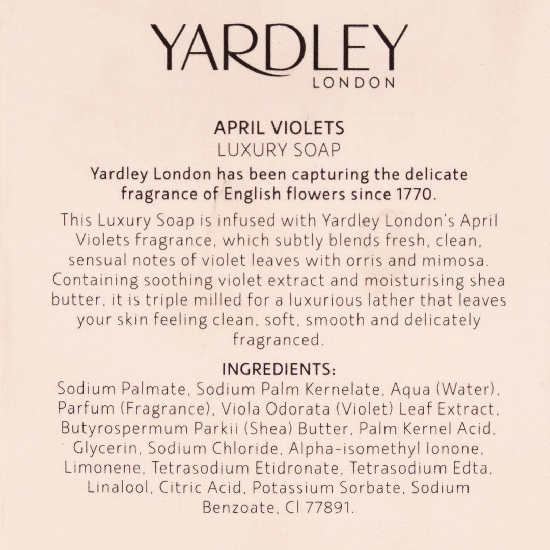 Yardley London April Violets Perfumed Talc and Luxury Soap Duo