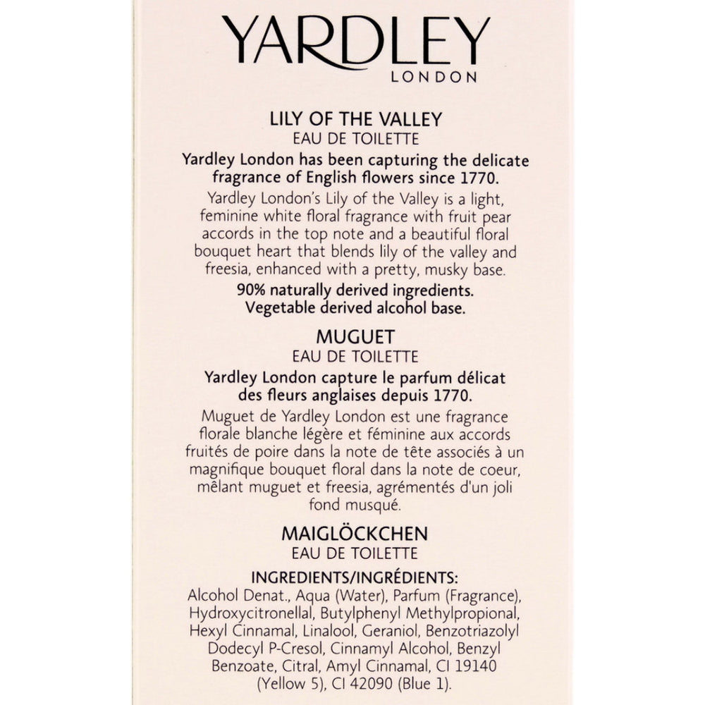 Yardley London LILY OF THE VALLEY Eau De Toilette Spray 125ml