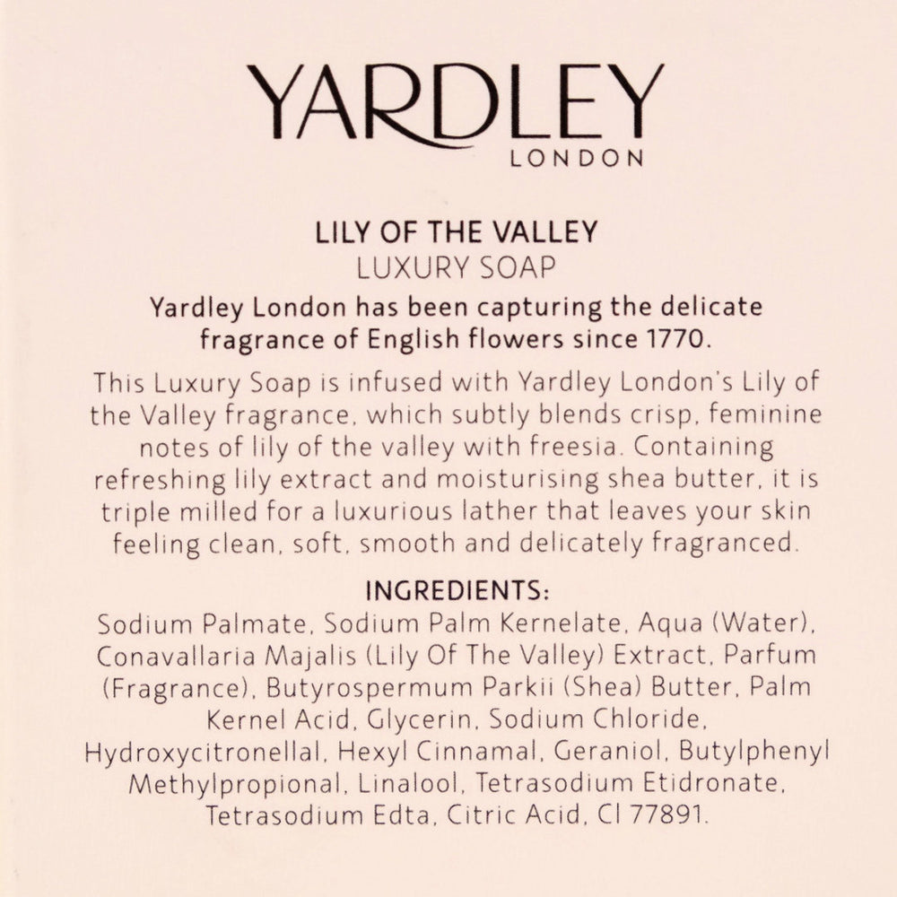 Yardley London LILY OF THE VALLEY Luxury Soap 100g