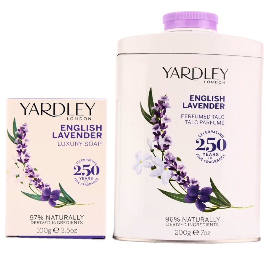 Yardley London English Lavender Perfumed Talc and Luxury Soap Duo