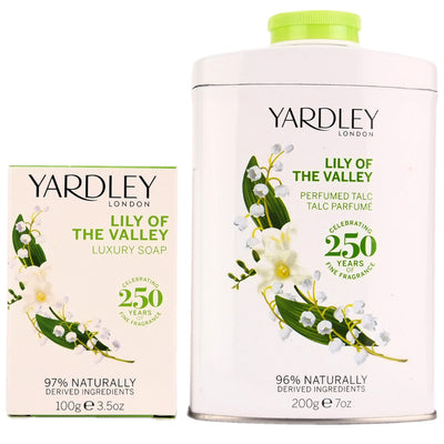 Yardley London Lily Of The Valley Perfumed Talc and Luxury Soap Duo