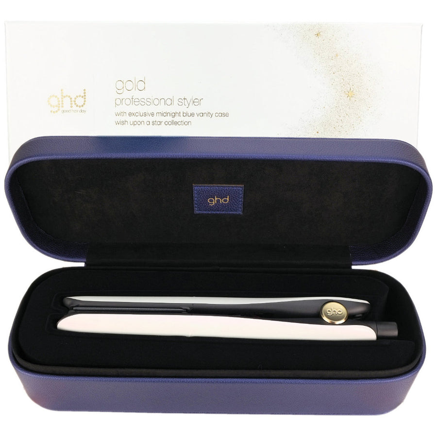 ghd Gold Professional Styler in Iridescent White and Vanity Case