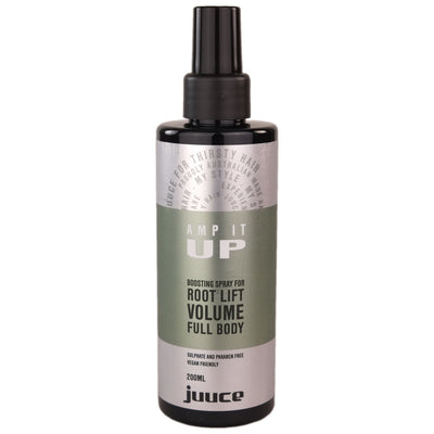 Juuce Amp It Up Spray helps boosts up volume at the roots to increase body, shine and bounce in all types of fine, limp or flat hair.