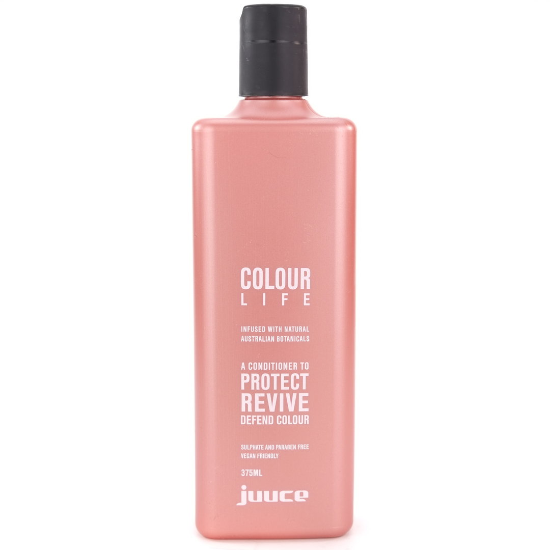 Juuce Colour Life Conditioner conditions, detangles, protects, defends and helps extend colour life, after a salon visit.