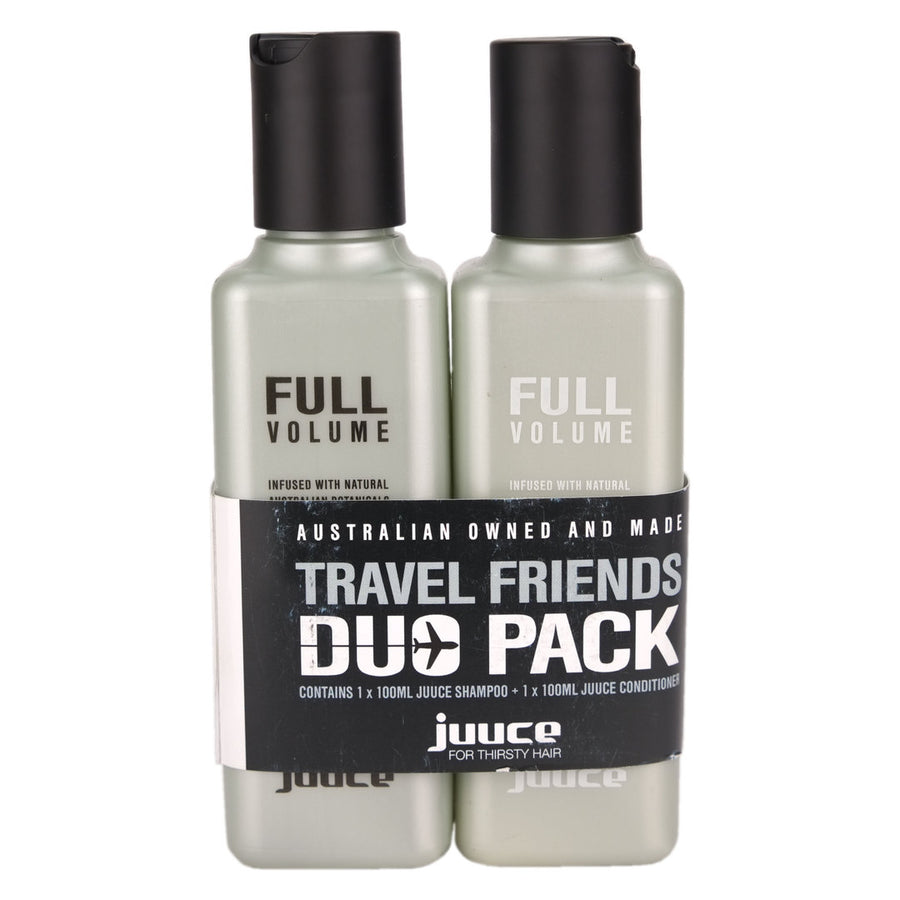 Juuce Full Volume Shampoo & Conditioner, thickens fine, limp hair to boost body and shine while strengthening and protecting, perfect Travel size!